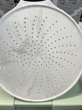 Art & Cook 12" Silicone Splatter Screen White/Marble